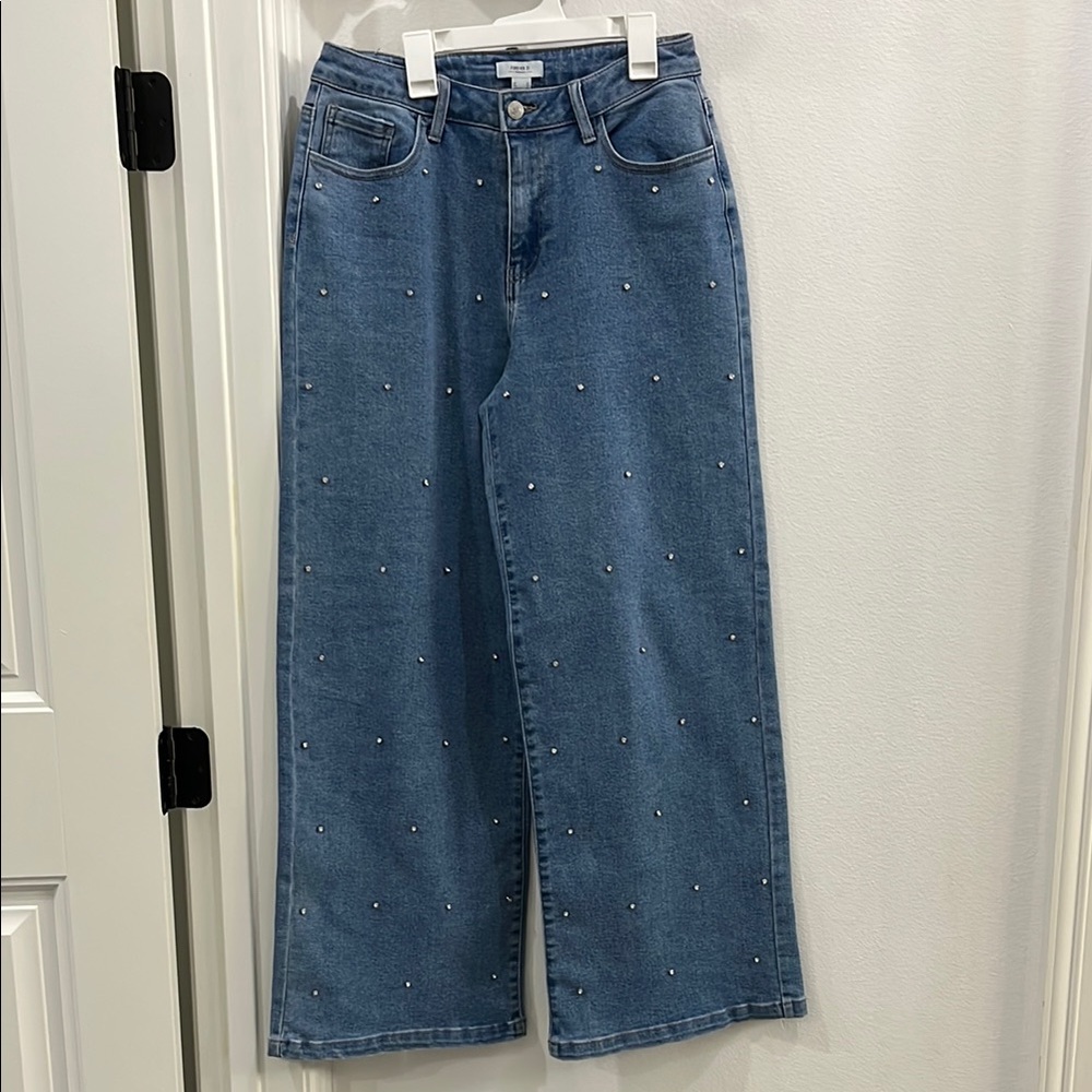 Women's Blue Wide-Leg Jeans